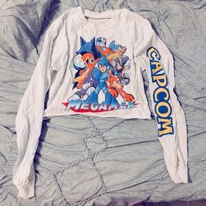 Megaman capcom crop top